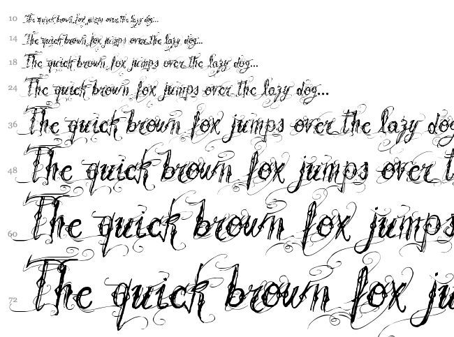 Vtks Beautiful Dreams font waterfall